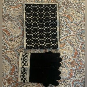 Coach glove and scarf set